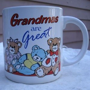 Vintage Teddy Bear Mug with Grandmas are Great